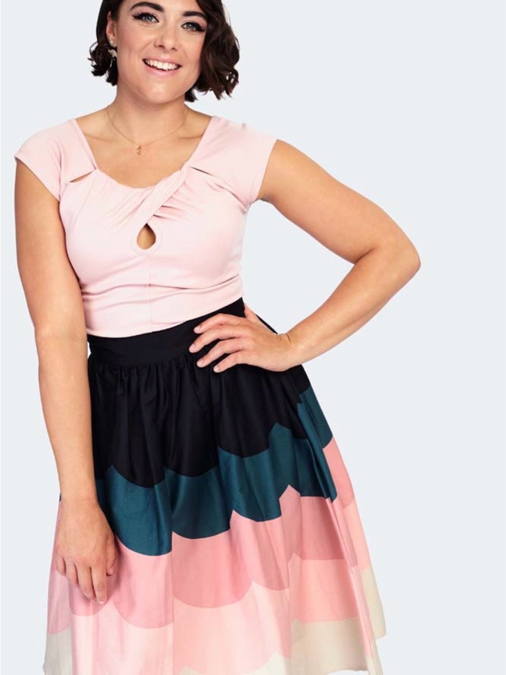 Voodoo Vixen Sofia scallop skirt